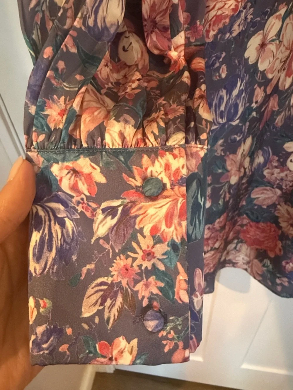NWT ACOA Floral Mini Dress | Long Sleeve | Twist Front | Keyhole Detail - Picture 4 of 4